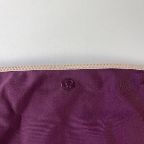 Lululemon Burgundy Red Navy Reversible Bikini Bottom See MEASUREMENTS Women's 10 - Picture 6 of 10